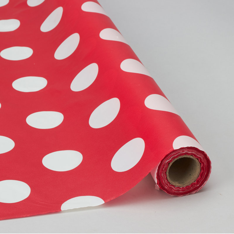 Bala Polka Dots Plastic Disposable Tablecloth Rolls Wayfair